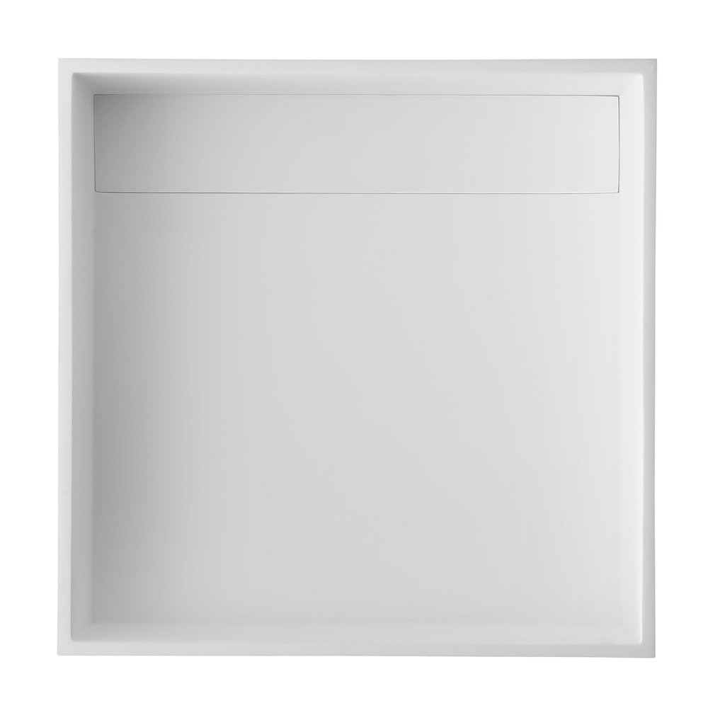 Black Matte 14" Square Solid Surface Resin Sink. Picture 7