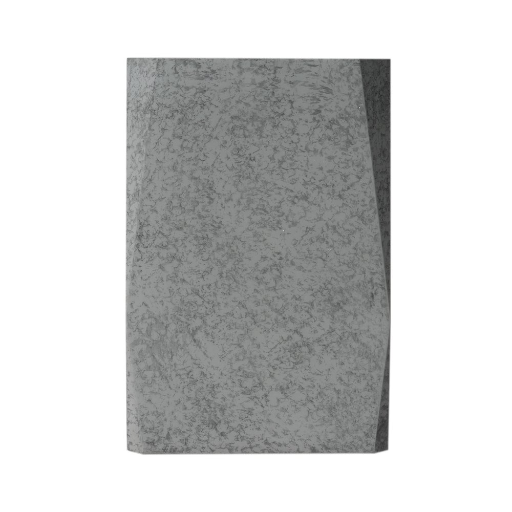 12" x 8" Concrete Gray Matte Waste Bin for Bathrooms. Picture 4