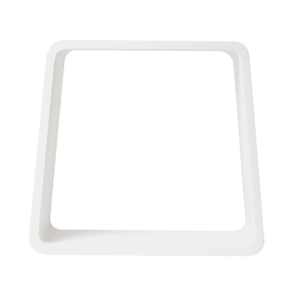 White Matte Solid Surface Resin Bathroom / Shower Stool. Picture 2