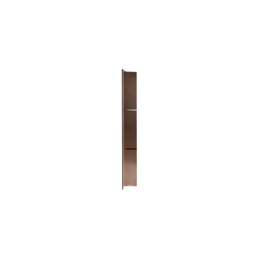 8" x 36" Brushed Copper PVD Stainless Steel Vertical Triple Shelf Shower Niche. Picture 6