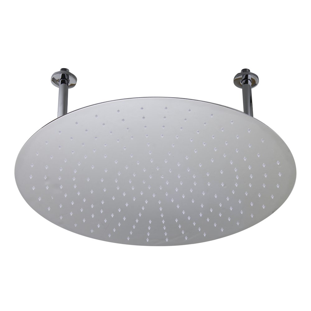 24" Round Polished Solid Stainless Steel Ultra Thin Rain Shower Head. Picture 3