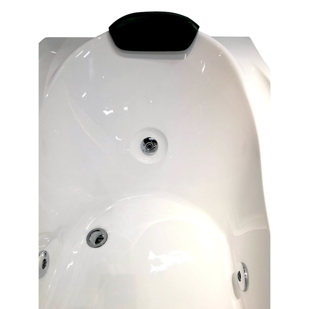 6 ft Right Drain Acrylic White Whirlpool Bathtub w Fixtures. Picture 8