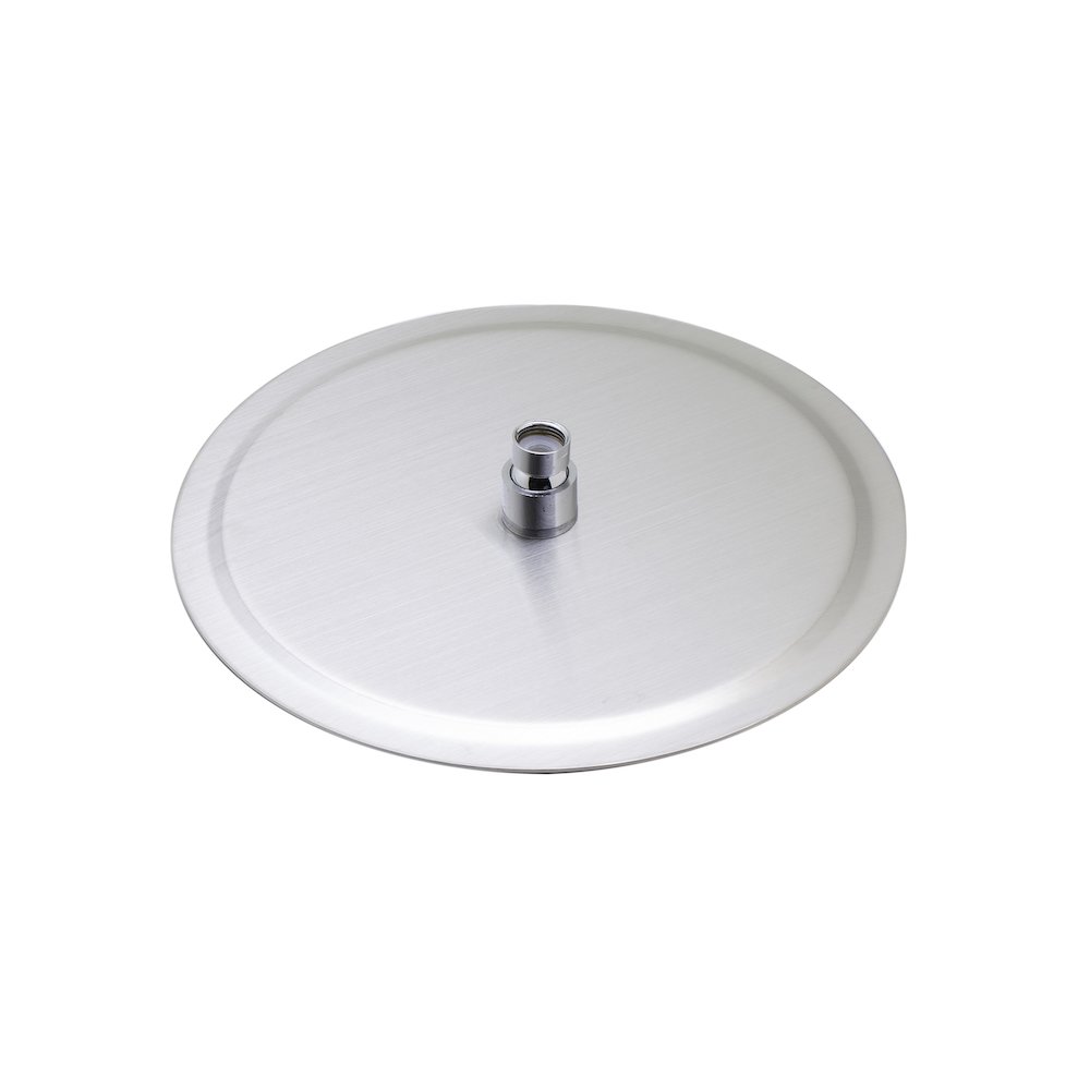 Solid Brushed Stainless Steel 12" Round Ultra Thin Rain Shower Head. Picture 3