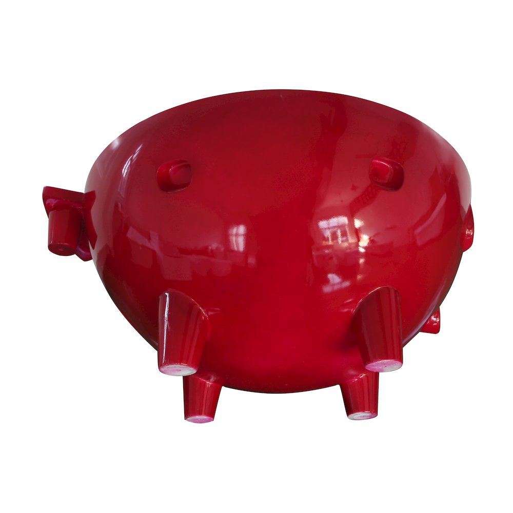 Red Wine FireHotTub The Round Fire Burning Portable Outdoor Hot Bath Tub. Picture 3