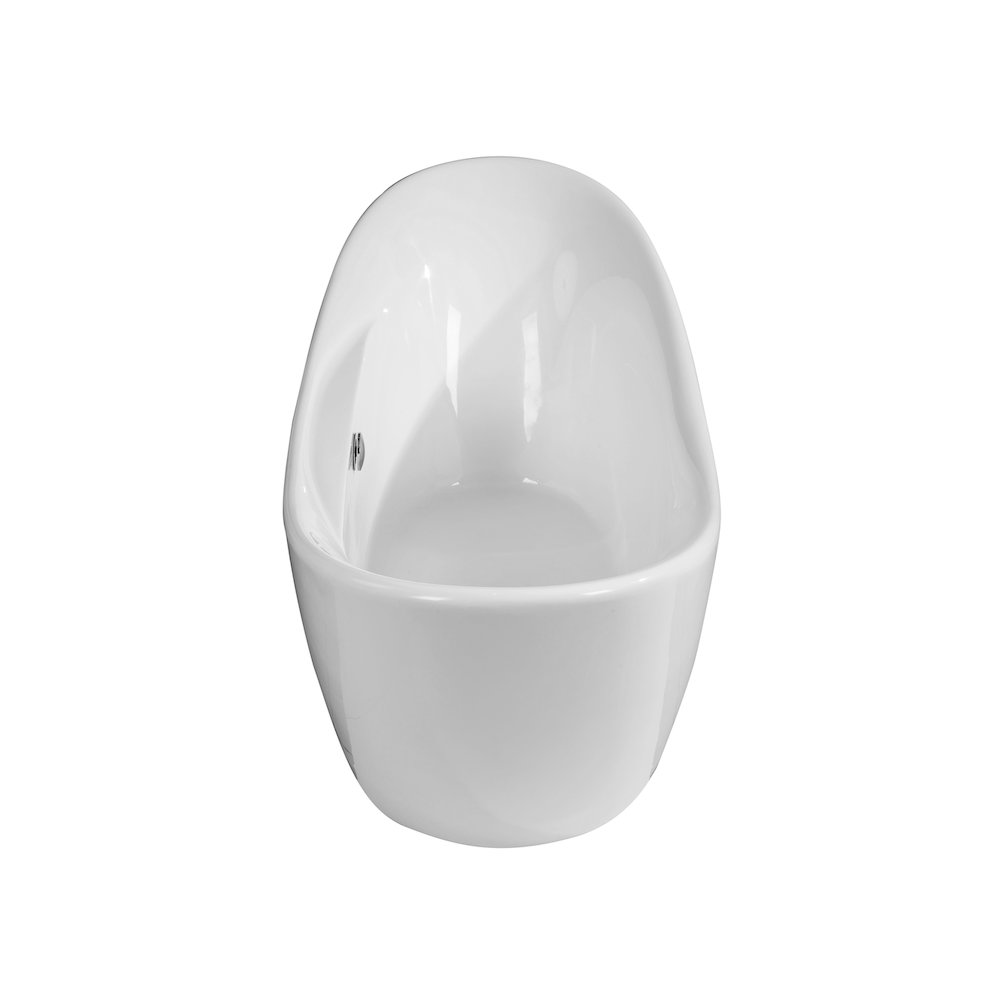 68 inch White Oval Acrylic Free Standing Soaking Bathtub. Picture 6