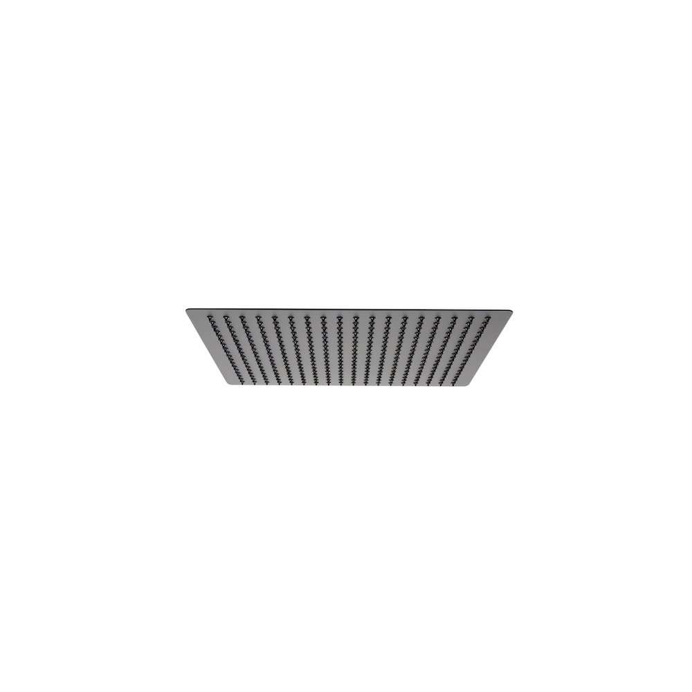 Matte Black Stainless Steel 16" Square Ultra-Thin Rain Shower Head. Picture 1