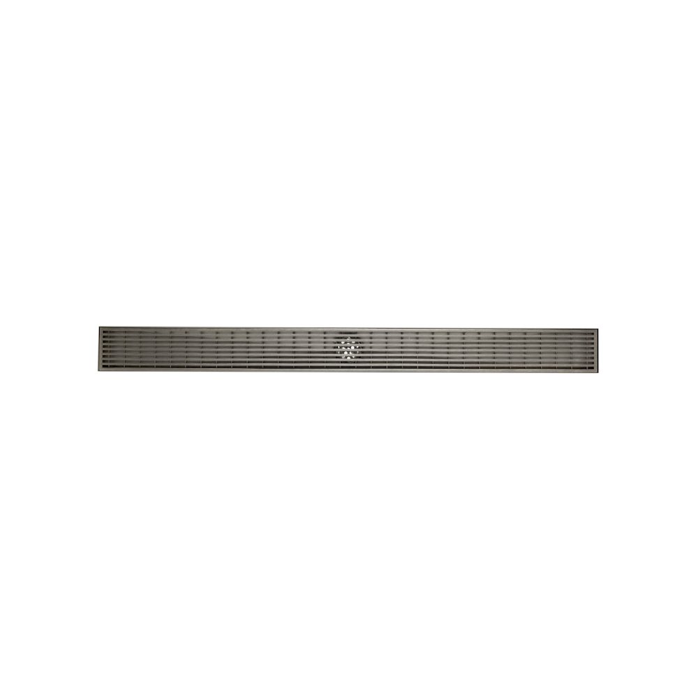 32" Modern Stainless Steel Linear Shower Drain with Groove Lines. Picture 4