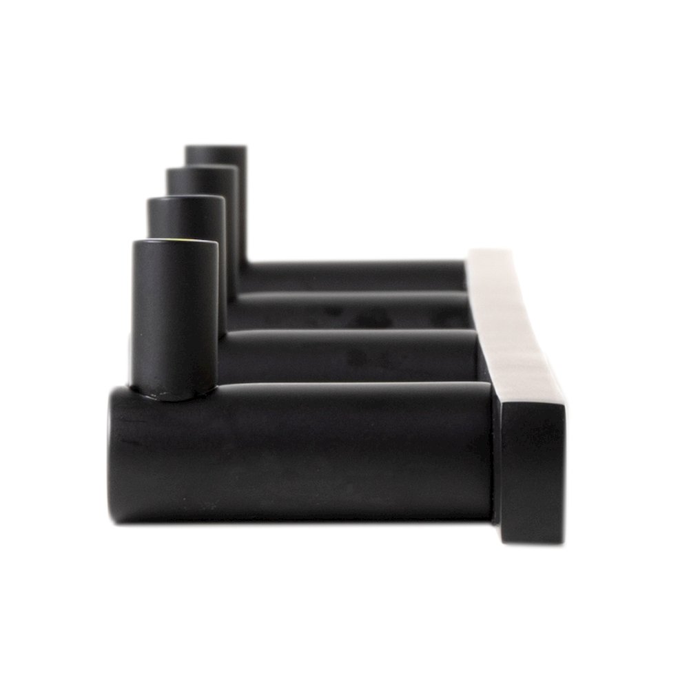 Black Matte Wall Mounted 4 Prong Robe / Towel Hook. Picture 2