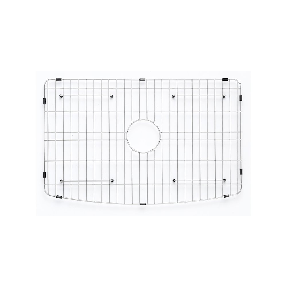 ALFI Brand White Smooth Curved Apron 30" x 20" Single Bowl Fireclay Farm Sink. Picture 7
