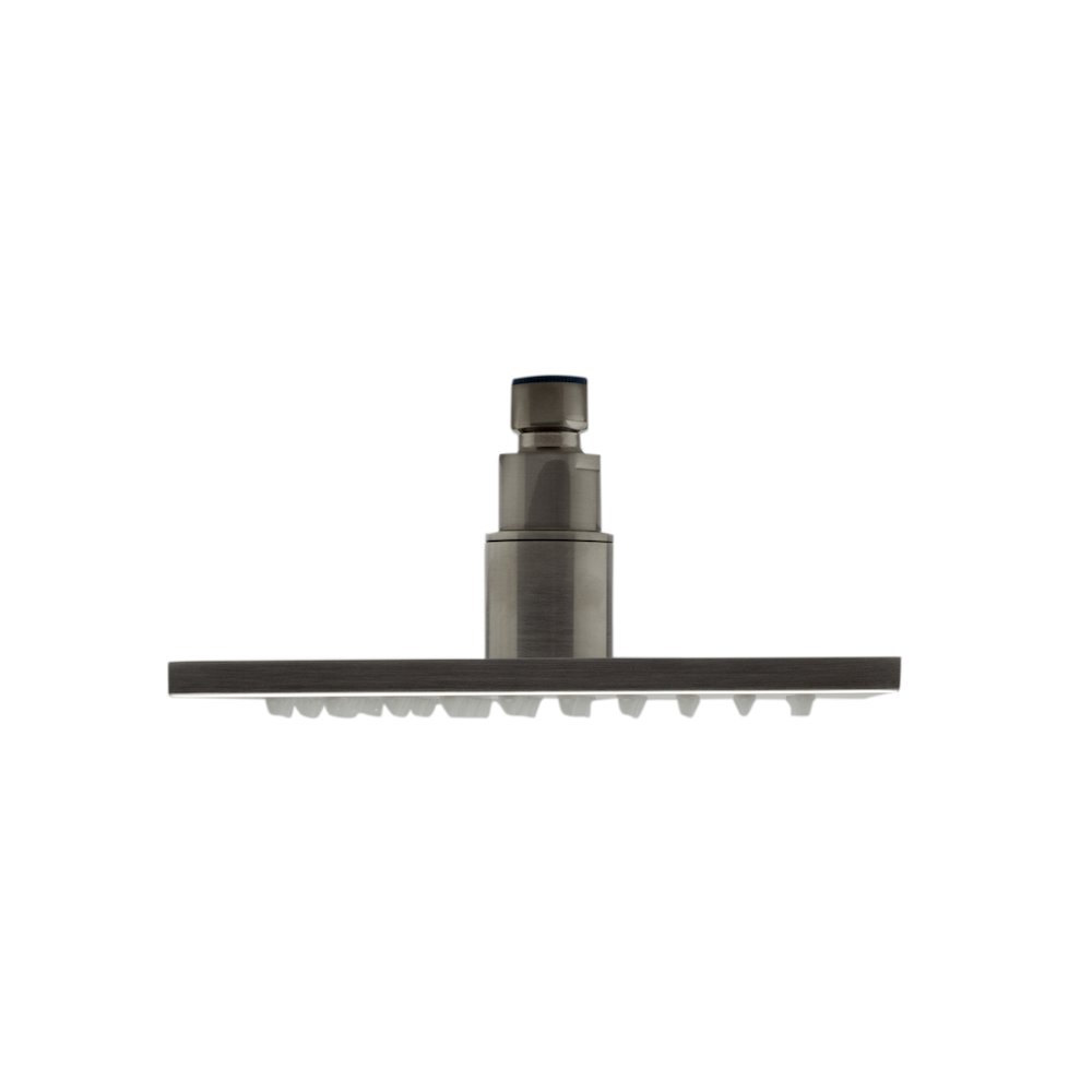 Brushed Nickel 8" Square Multi Color LED Rain Shower Head. Picture 3