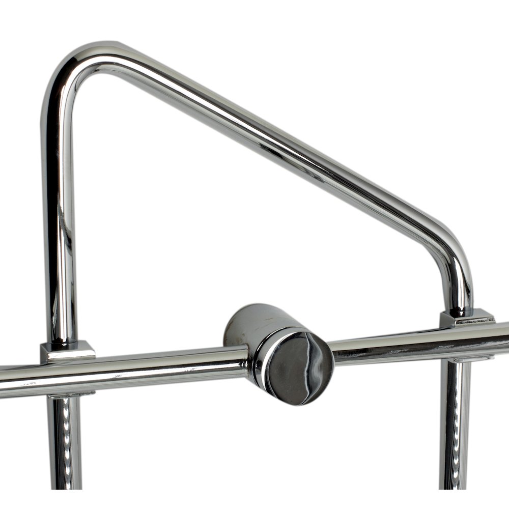Polished Chrome Corner Mounted Double Basket Shower Shelf Bathroom Accessory. Picture 2