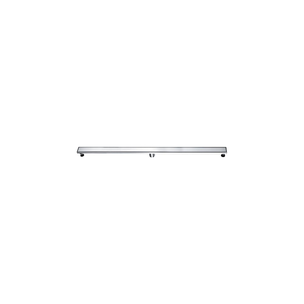 59" Brushed Stainless Steel Linear Shower Drain with Solid Cover. Picture 1