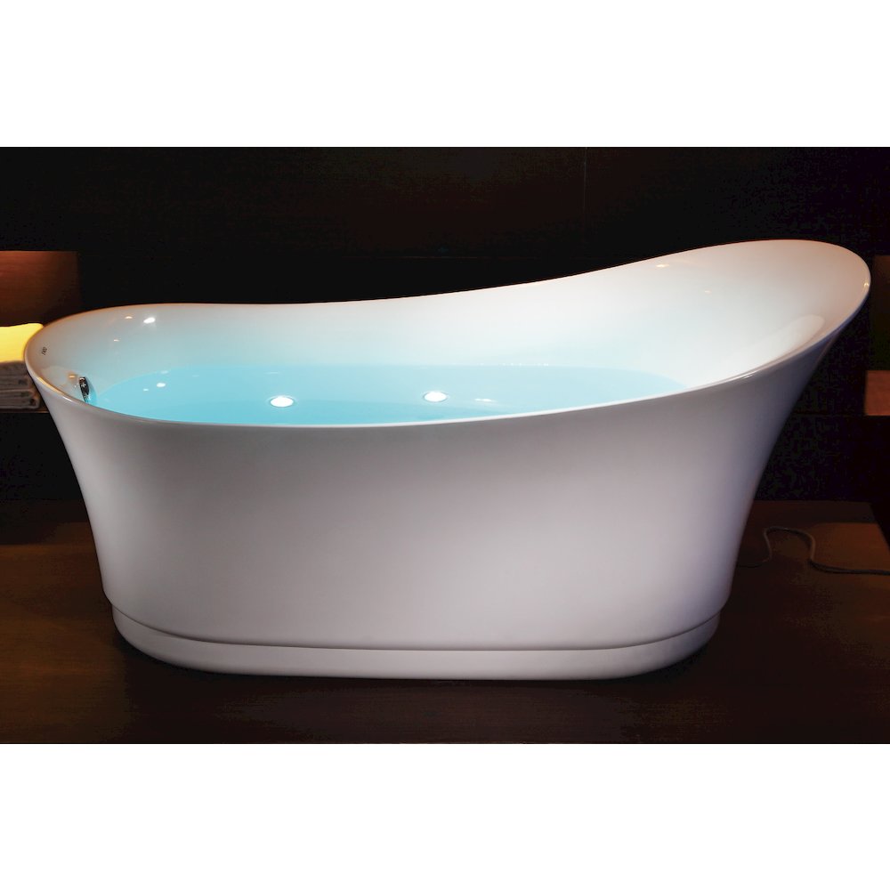 6 Foot White Free Standing Air Bubble Bathtub. Picture 7