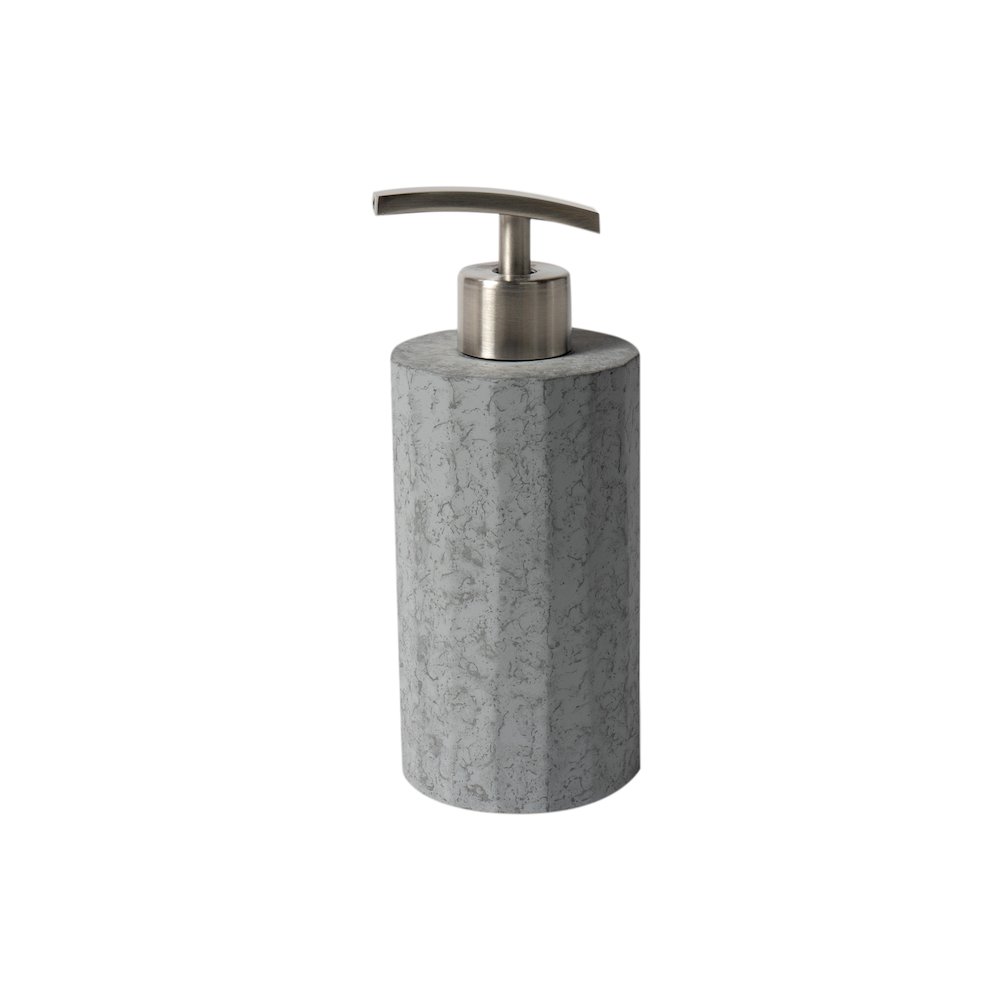 5 Piece Solid Concrete Gray Matte Bathroom Accessory Set. Picture 2