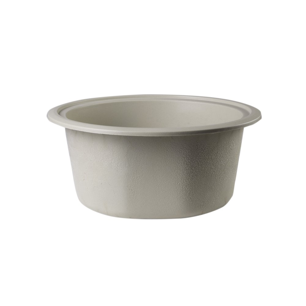 Biscuit 17" Drop-In Round Granite Composite Kitchen Prep Sink. Picture 9
