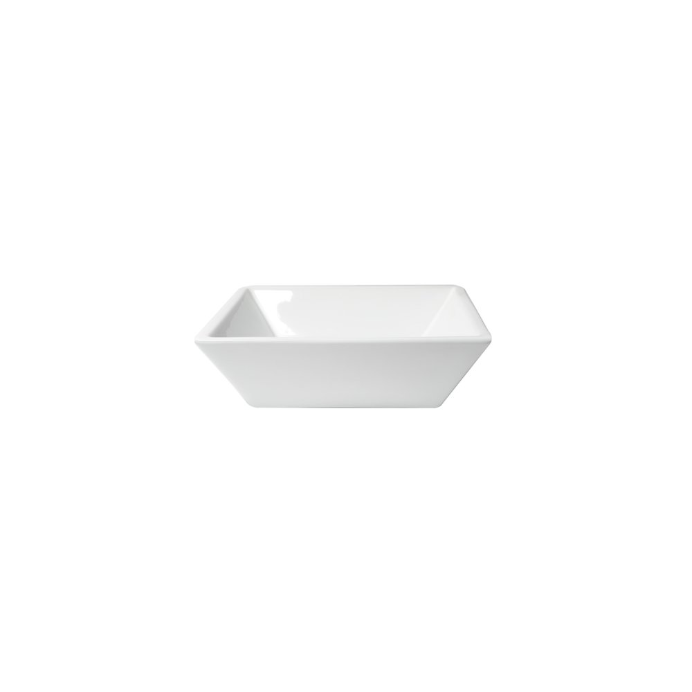 White 17" Square Above Mount Ceramic Sink. Picture 4