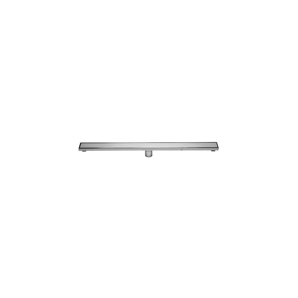 36" Modern Polished Stainless Steel Linear Shower Drain with Solid Cover. Picture 1