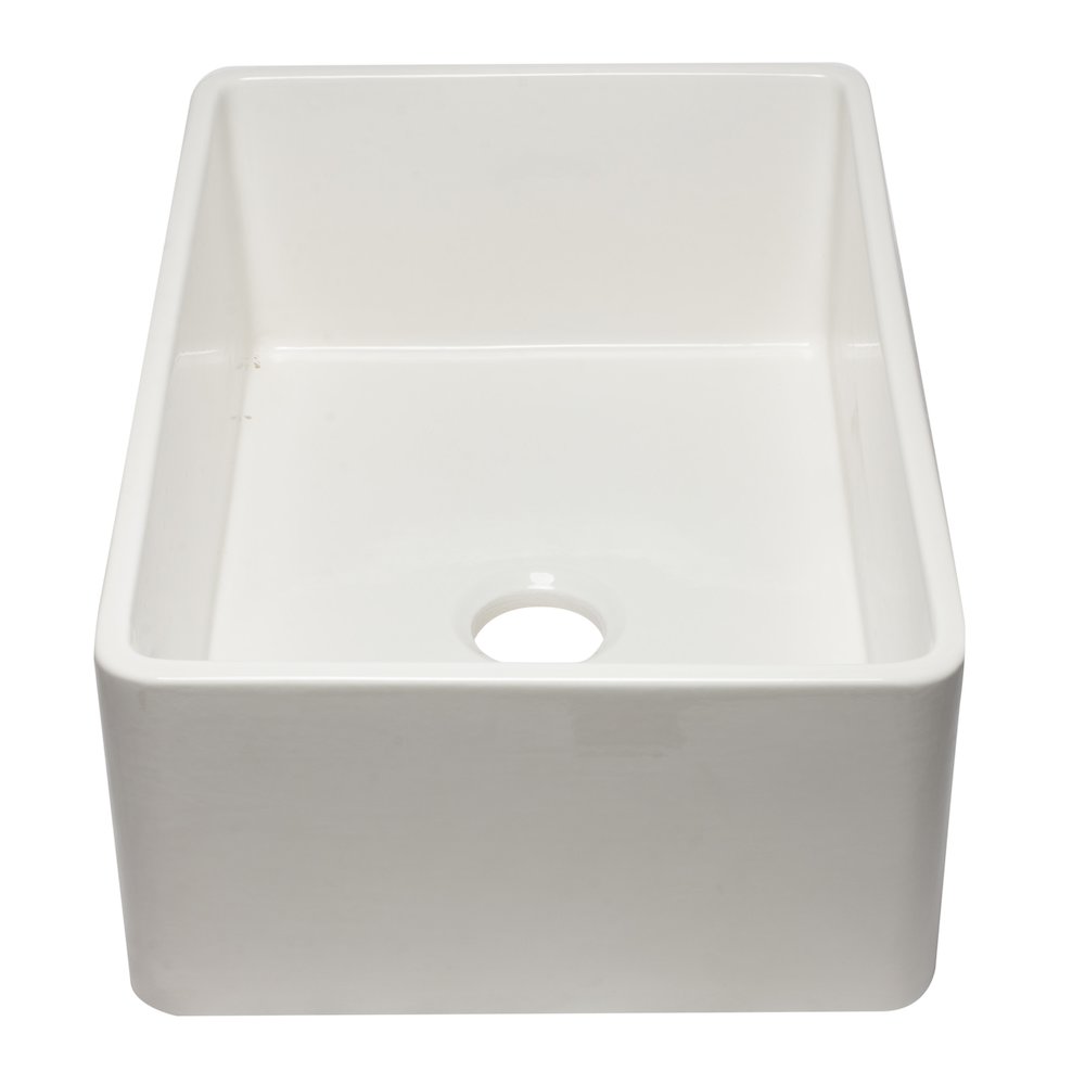 30 inch White Reversible Single Fireclay Farmhouse Kitchen Sink. Picture 9