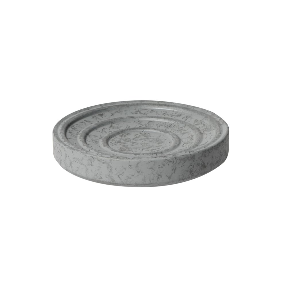 5 Piece Solid Concrete Gray Matte Bathroom Accessory Set. Picture 5