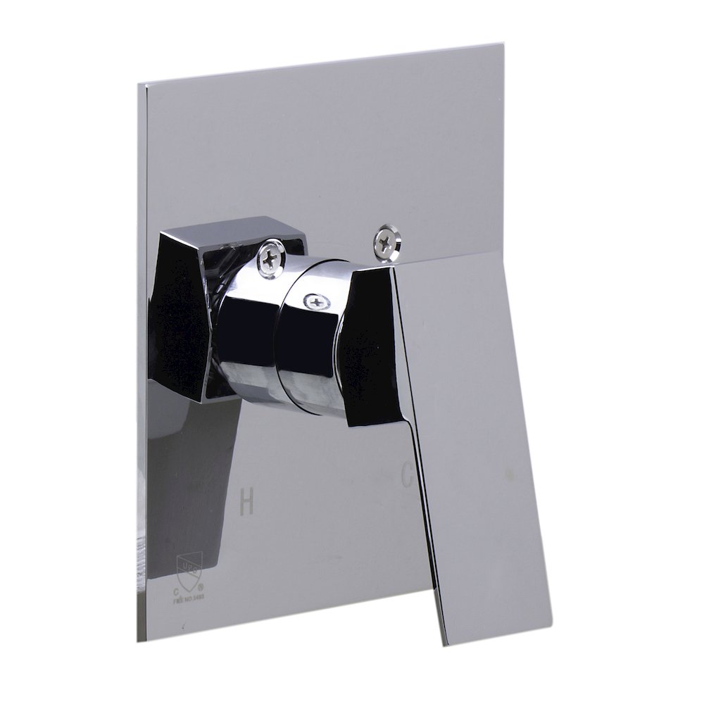 Polished Chrome Shower Valve Mixer With Square Lever Handle. Picture 1
