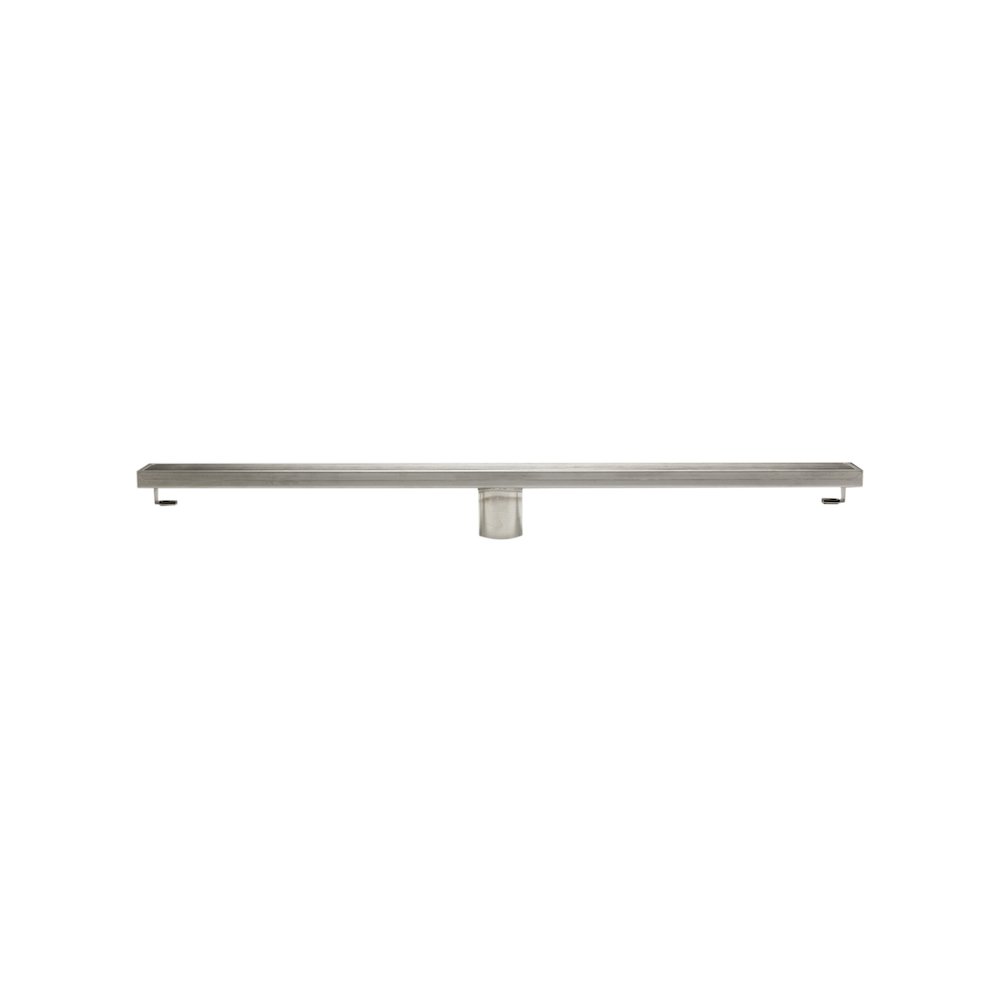 32" Modern Stainless Steel Linear Shower Drain with Groove Lines. Picture 6