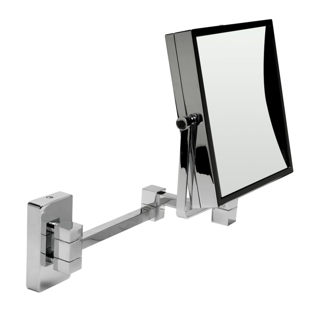 8" Square Wall Mounted 5x Magnify Cosmetic Mirror. Picture 1