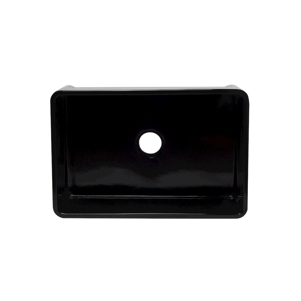 30 inch Black Reversible Single Fireclay Farmhouse Kitchen Sink. Picture 7