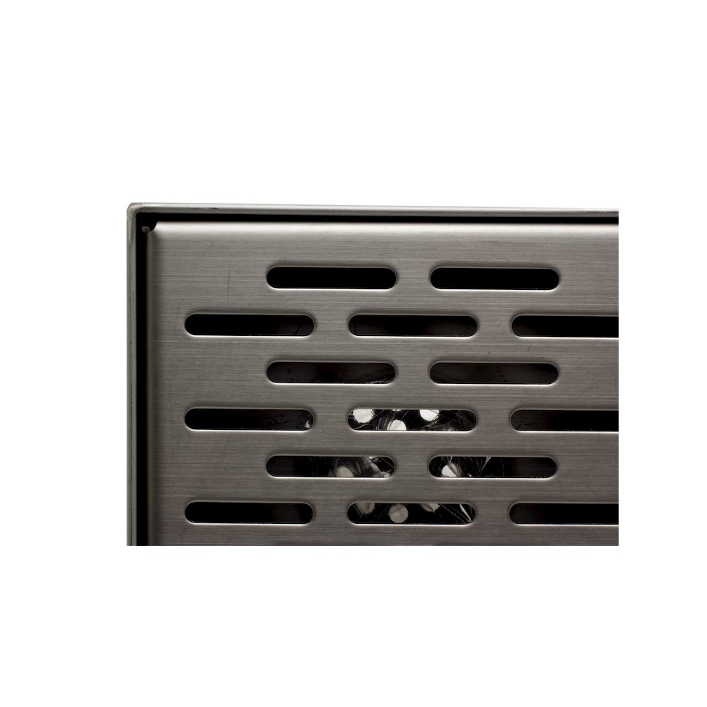 ABSD55C 5" x 5" Modern Square Stainless Steel Shower Drain with Groove Holes. Picture 6