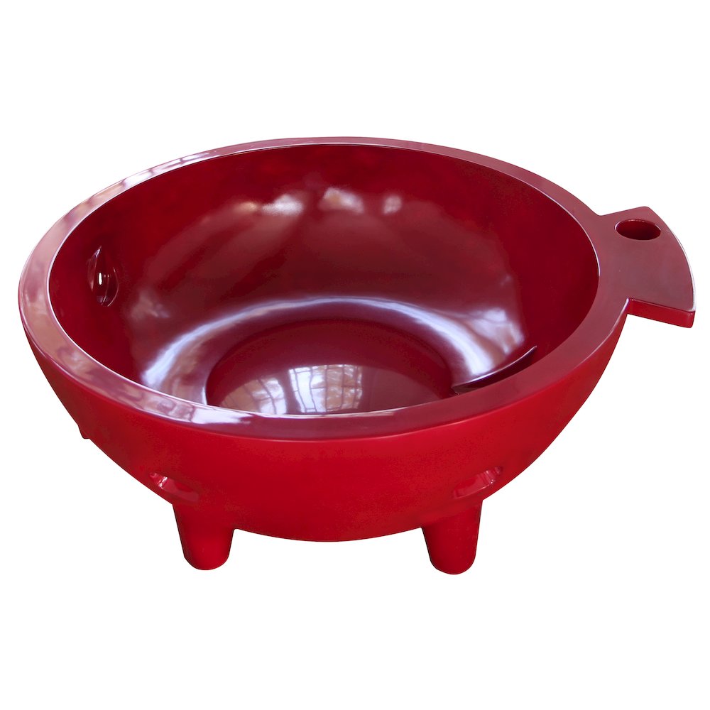 Red Wine FireHotTub The Round Fire Burning Portable Outdoor Hot Bath Tub. Picture 7