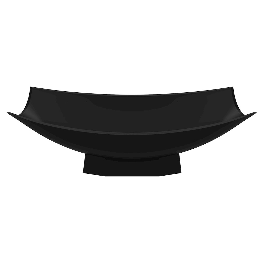 Black Matte 71" Solid Surface Resin Free Standing Hammock Style Bathtub. Picture 9