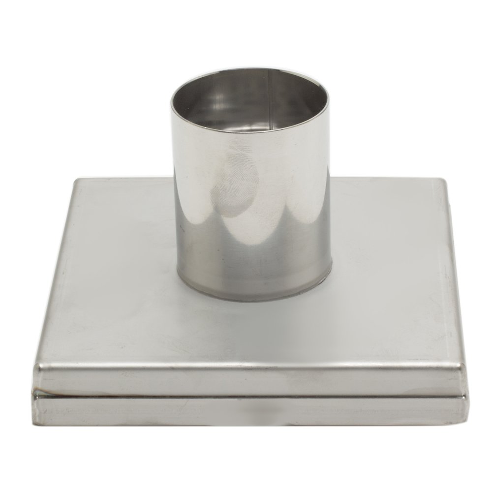 5" x 5" Modern Square Stainless Steel Shower Drain w/o Cover. Picture 3