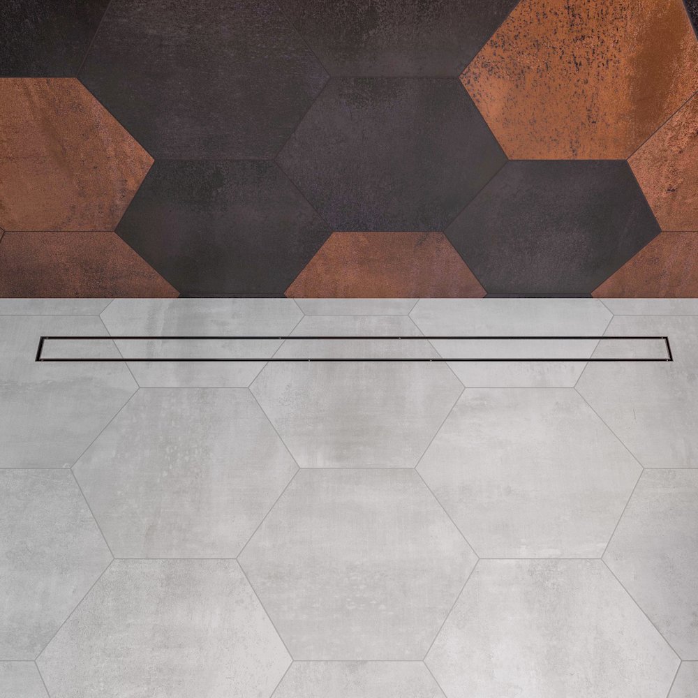 47" Stainless Steel Linear Shower Drain with No Cover. Picture 2