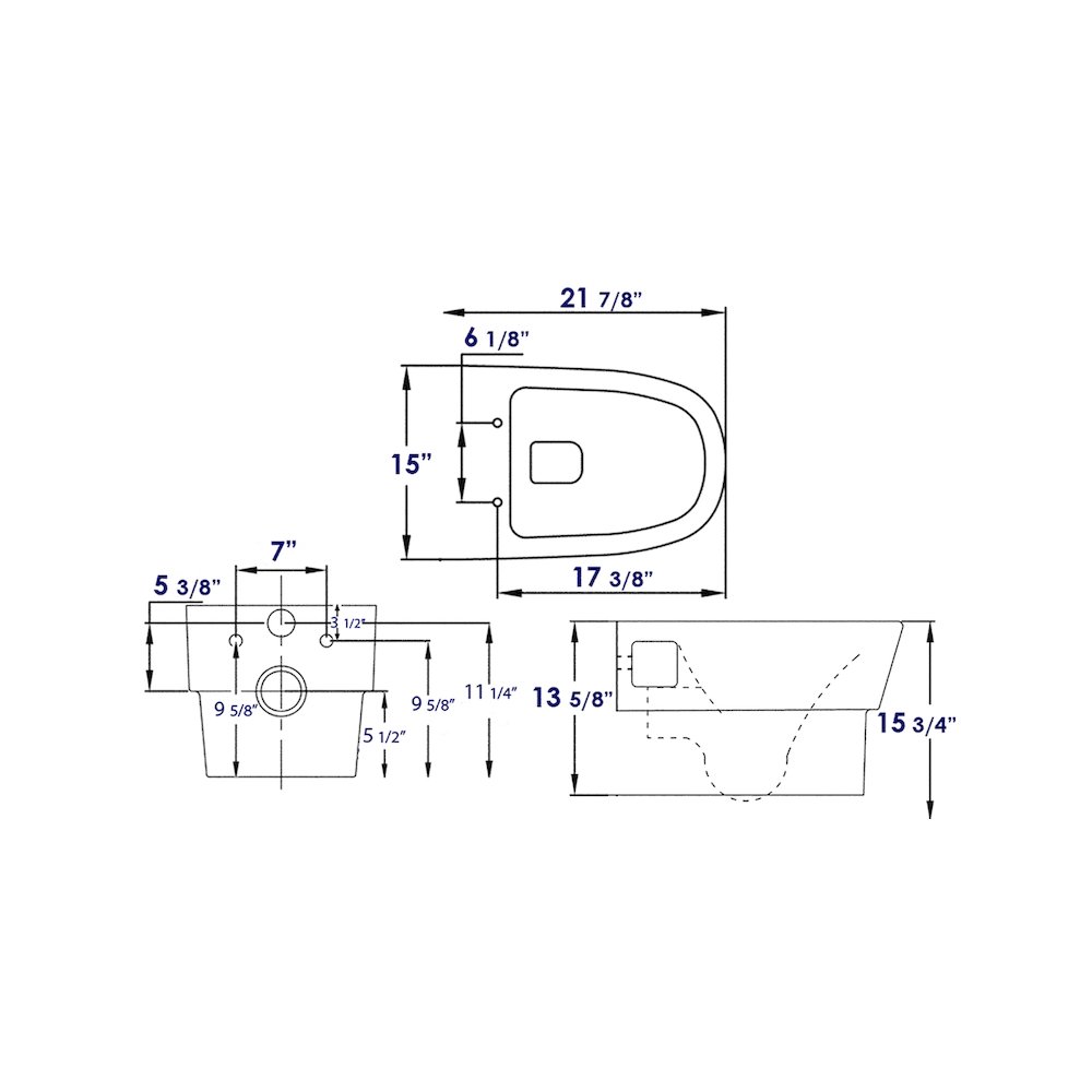 Round Modern Wall Mount Dual Flush Toilet Bowl. Picture 10