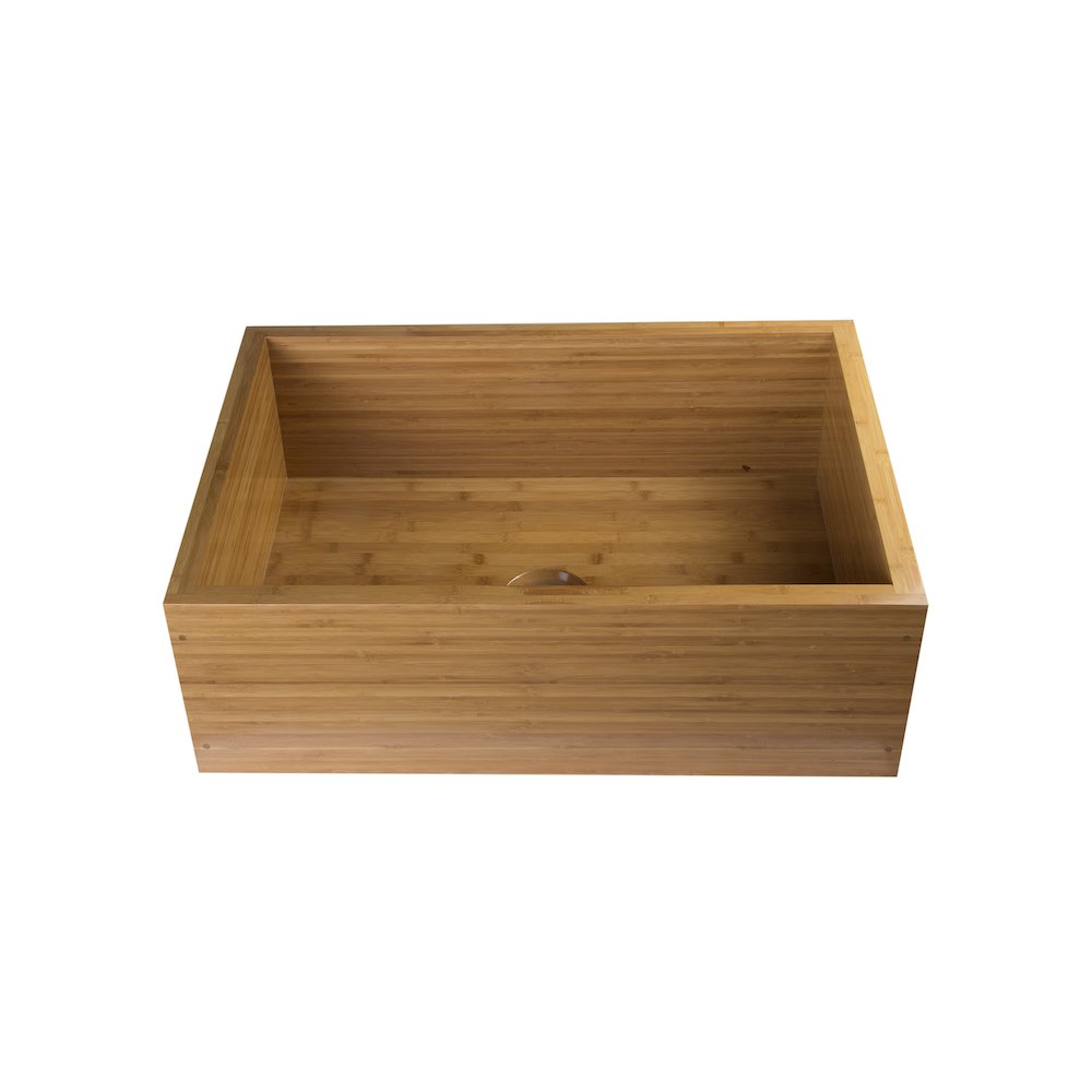 30" Single Bowl Bamboo Kitchen Farm Sink. Picture 6