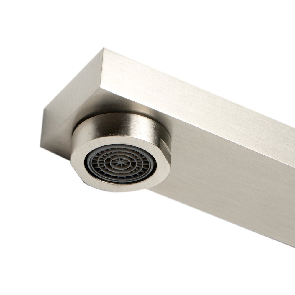 Brushed Nickel Square Foldable Tub Spout. Picture 5