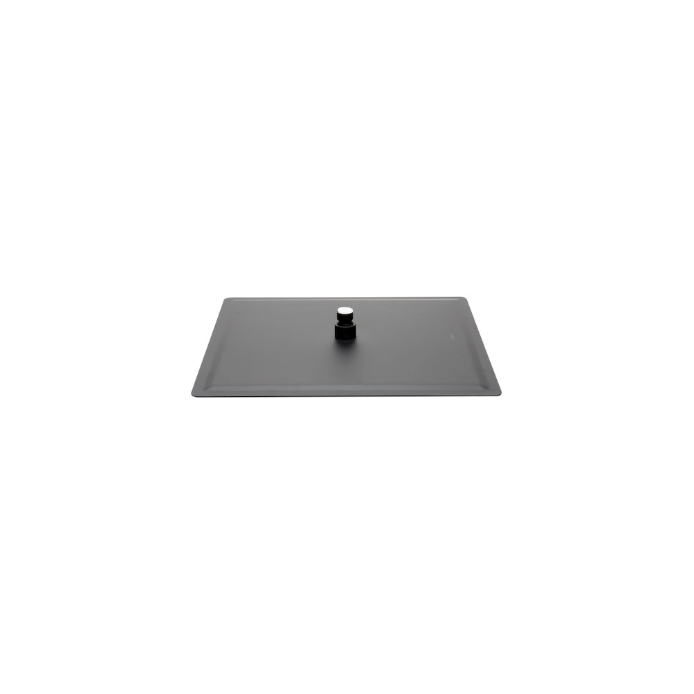 Matte Black Stainless Steel 16" Square Ultra-Thin Rain Shower Head. Picture 2