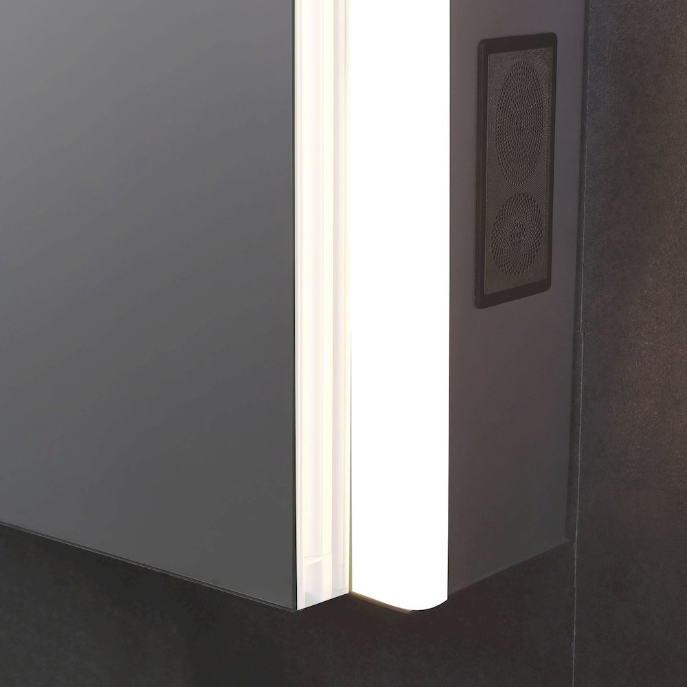 24" x 32" Single Door LED Light Bluetooth Medicine Cabinet. Picture 5