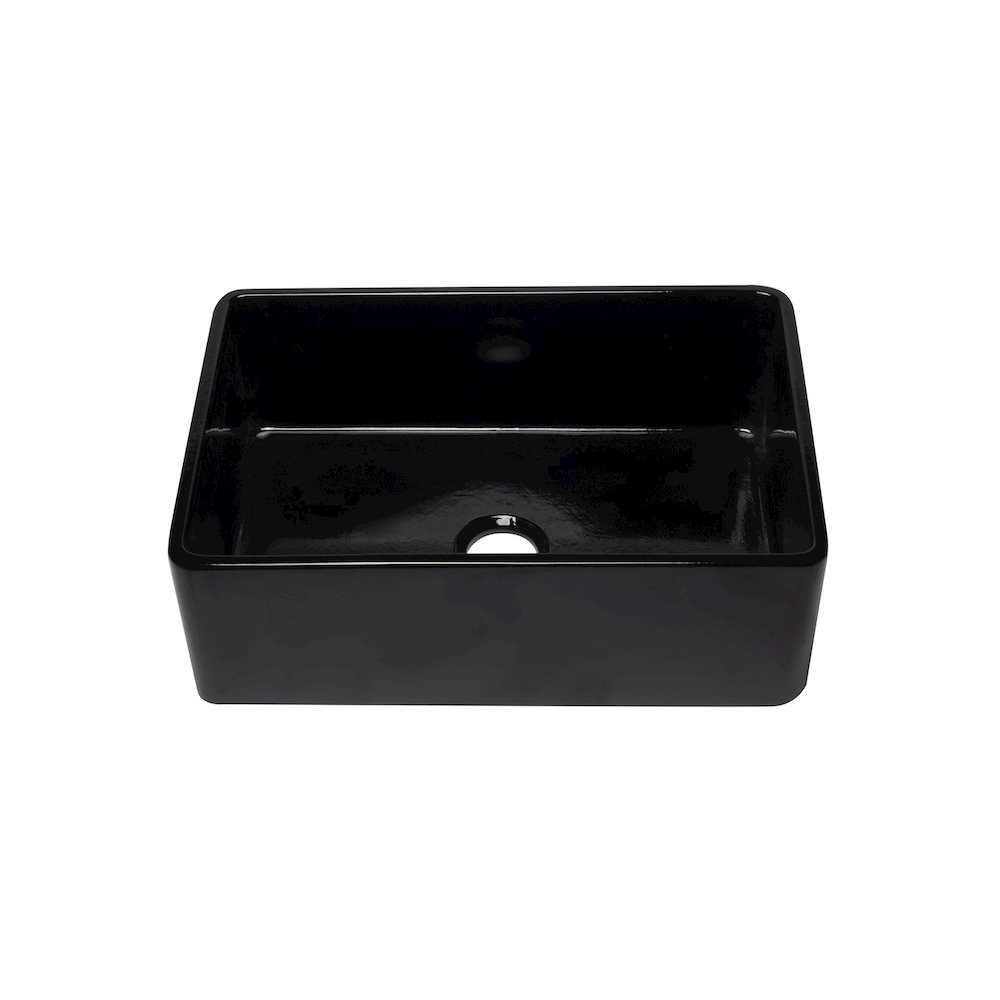 30 inch Black Reversible Single Fireclay Farmhouse Kitchen Sink. Picture 5