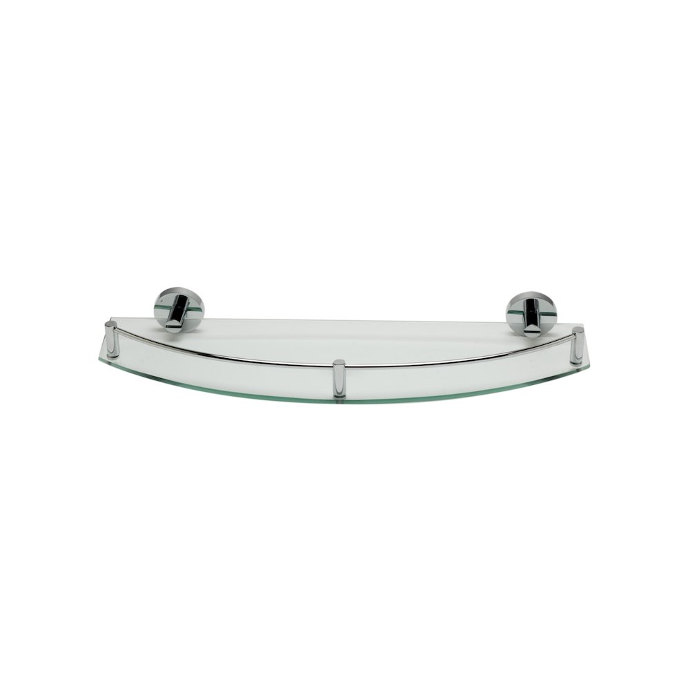 Polished Chrome Wall Mounted Glass Shower Shelf Bathroom Accessory. Picture 3