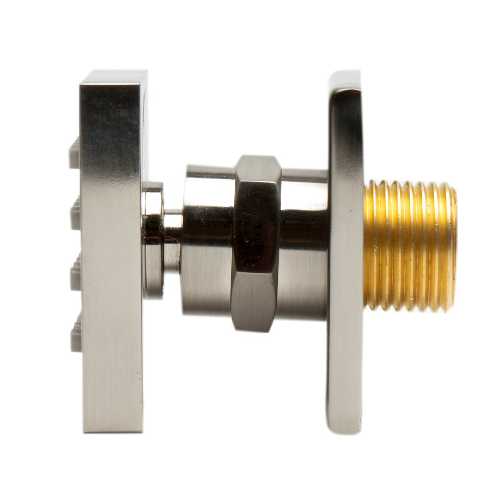 Brushed Nickel 2" Square Adjustable Shower Body Spray. Picture 4
