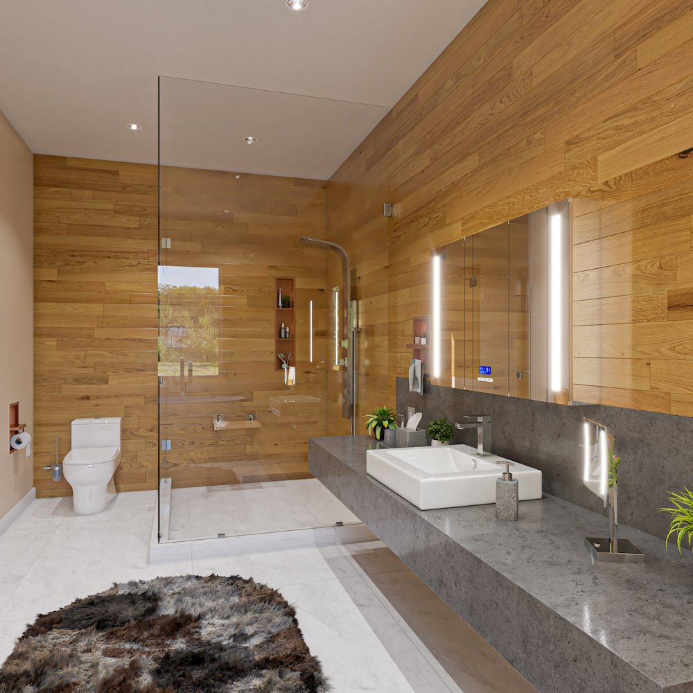 White 24" Rectangular Semi Recessed Ceramic Sink with Faucet Hole. Picture 5