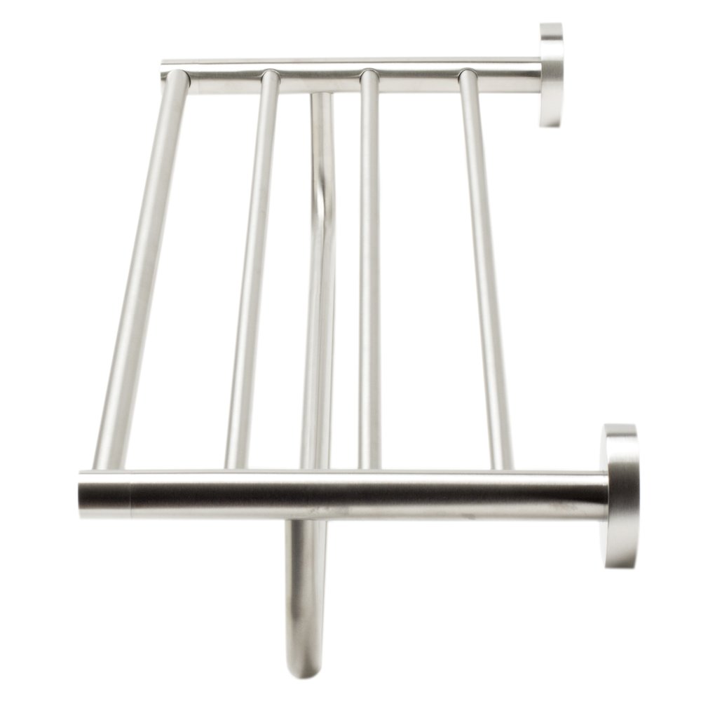 Brushed Nickel 26 inch Towel Bar & Shelf Bathroom Accessory. Picture 4