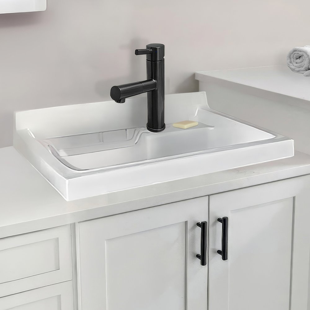 Vitreous China Single Bowl, Drop-in Sink. Picture 4