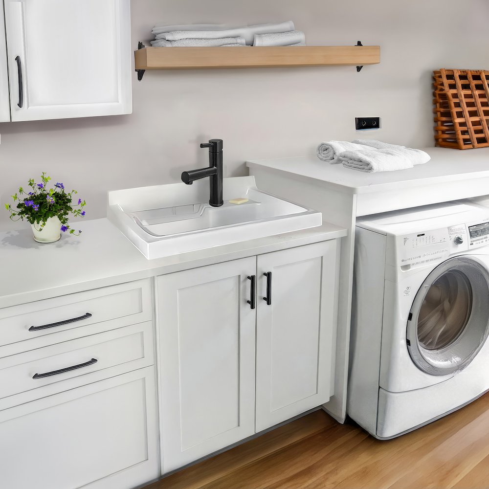 Vitreous China Single Bowl, Drop-in Sink. Picture 5
