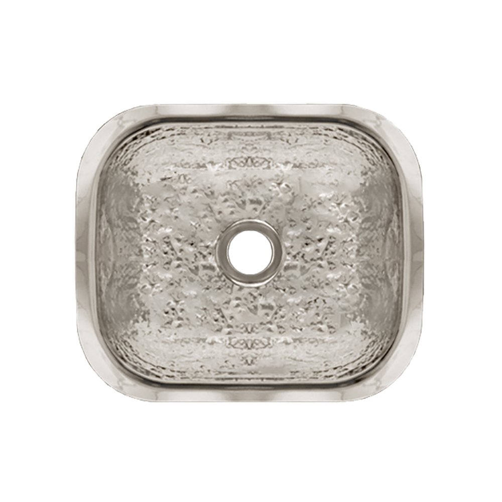 Rectangular Undermount Entertainment/Prep Sink with a Hammered Texture Surface. Picture 1