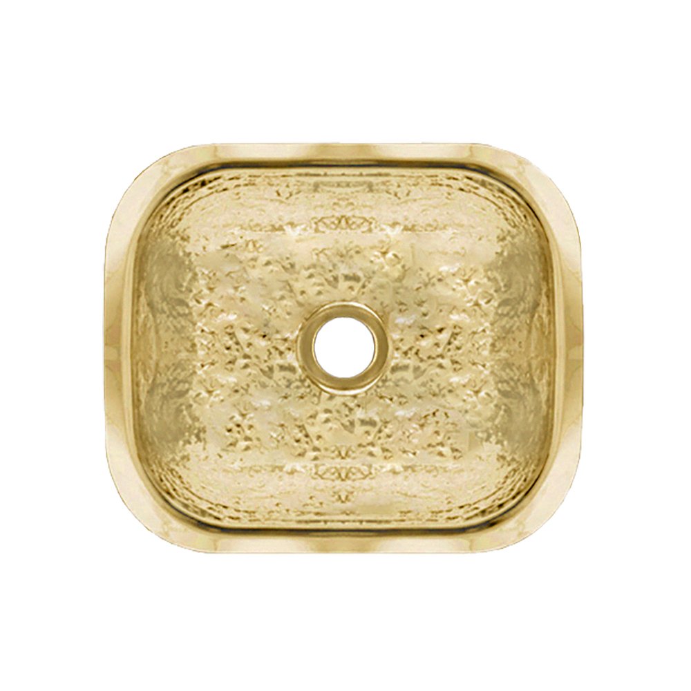Rectangular Undermount Entertainment/Prep Sink with a Hammered Texture Surface. Picture 1