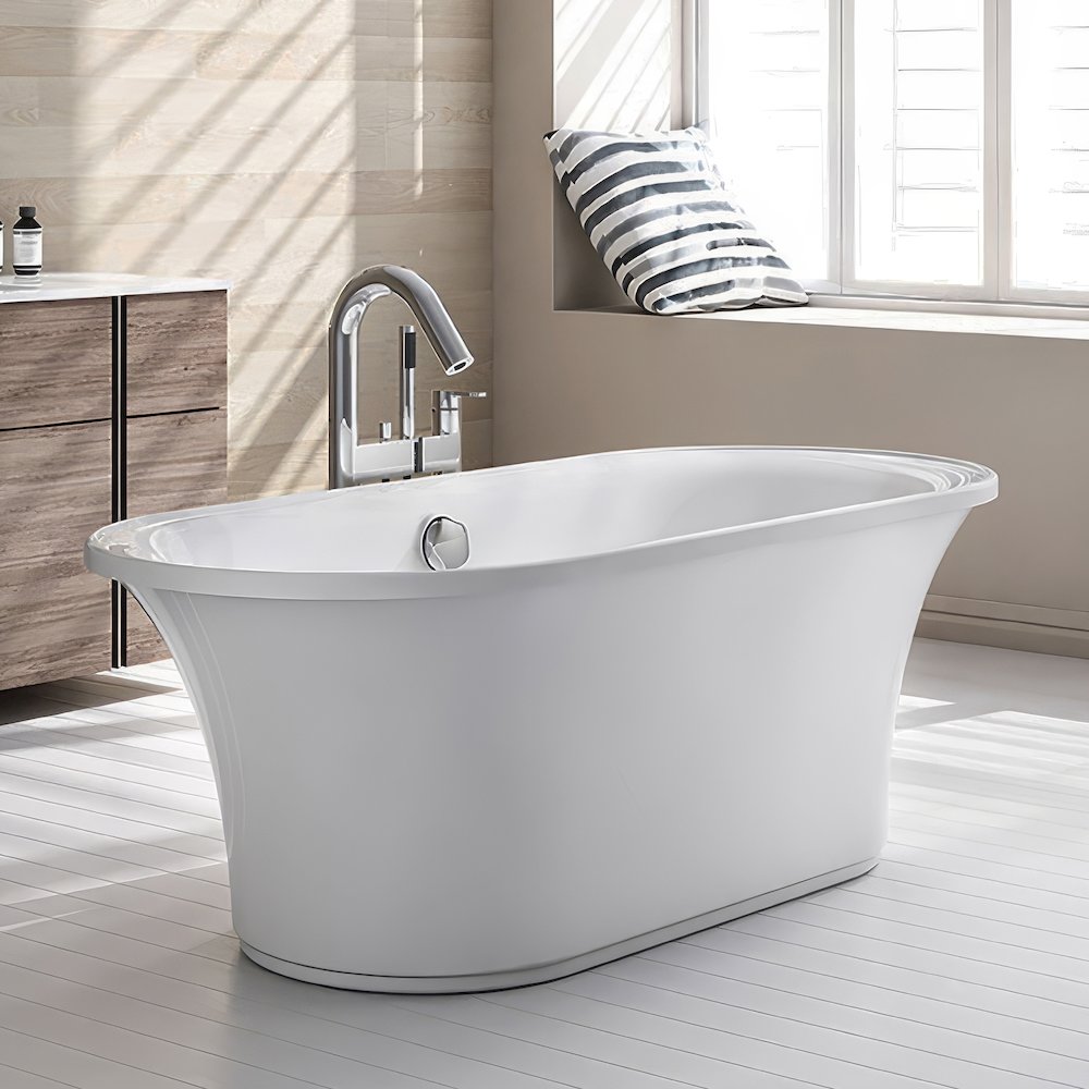 Bathhaus Oval Double Ended Freestanding Lucite Acrylic Bathtub. Picture 2