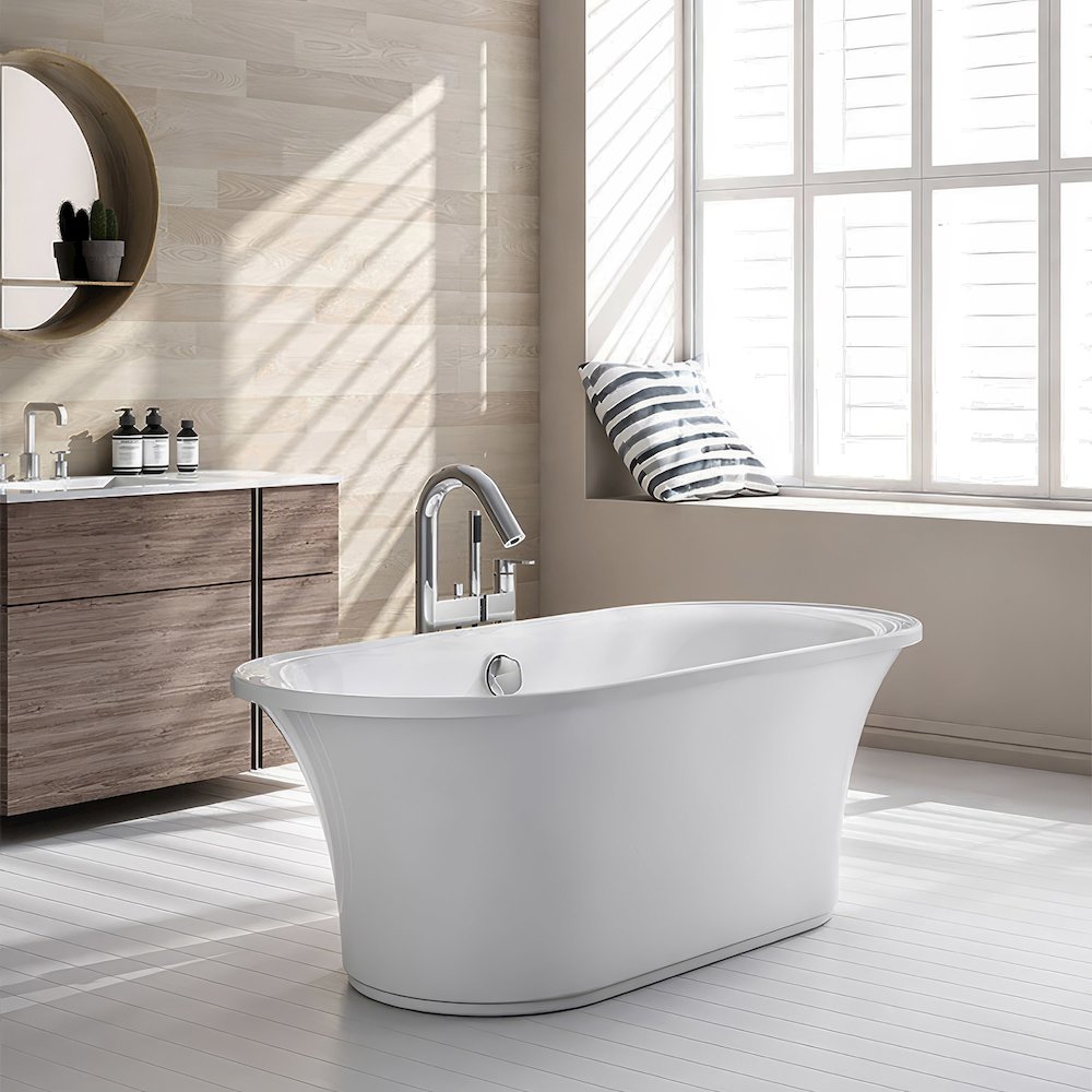 Bathhaus Oval Double Ended Freestanding Lucite Acrylic Bathtub. Picture 5