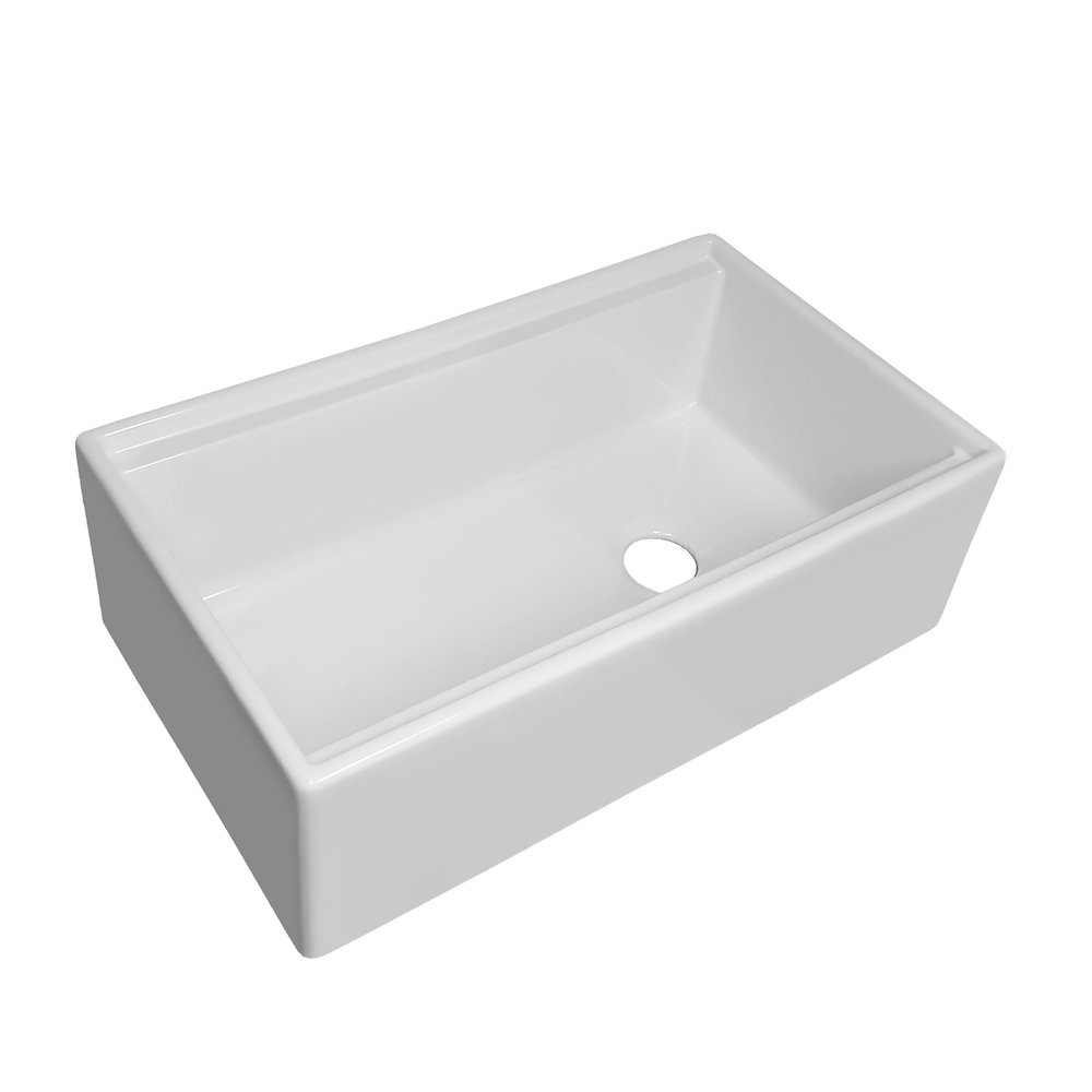 Collection 30" Reversible Single Bowl Fireclay Sink Set. Picture 5