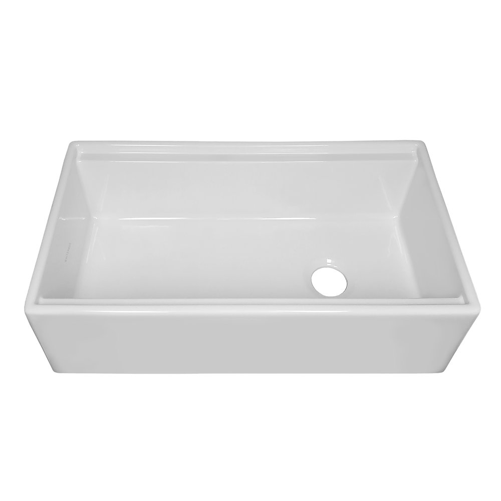 Collection 33" Reversible Single Bowl Fireclay Sink Set. Picture 4